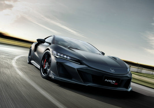 Honda NSX Type S (NC1) | Limited Edition Supercar Poster | Grey Hybrid Sports Car in Motion - Cars Poster