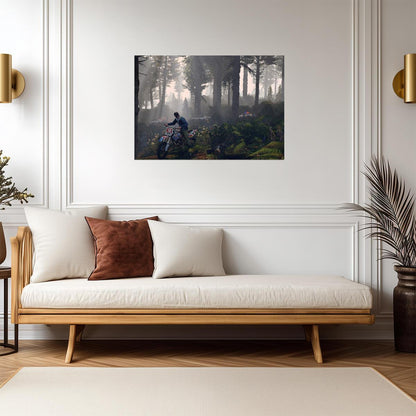 Grand Theft Auto V Trevor Dirt Bike Chase | Forest Escape Scene Poster | Gaming Room Wall Art - Video Games Poster