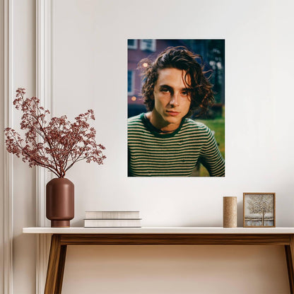 Timothee Chalamet Casual Outdoor Portrait | Modern Actor Poster | Candid Celebrity Wall Art - Celebrities Poster