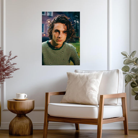 Timothee Chalamet Casual Outdoor Portrait | Modern Actor Poster | Candid Celebrity Wall Art - Celebrities Poster