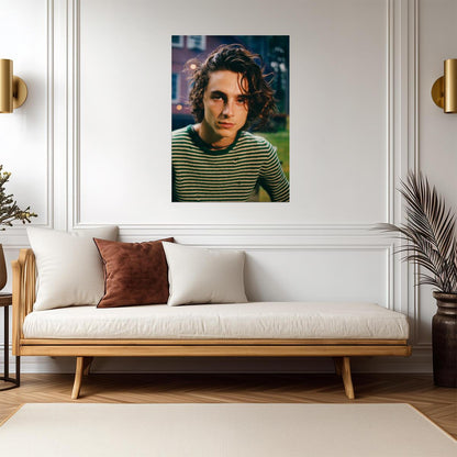 Timothee Chalamet Casual Outdoor Portrait | Modern Actor Poster | Candid Celebrity Wall Art - Celebrities Poster