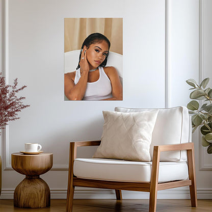 Saweetie in Bathtub Photoshoot | Modern Music Poster | Sexy Rapper Wall Art - Music Poster