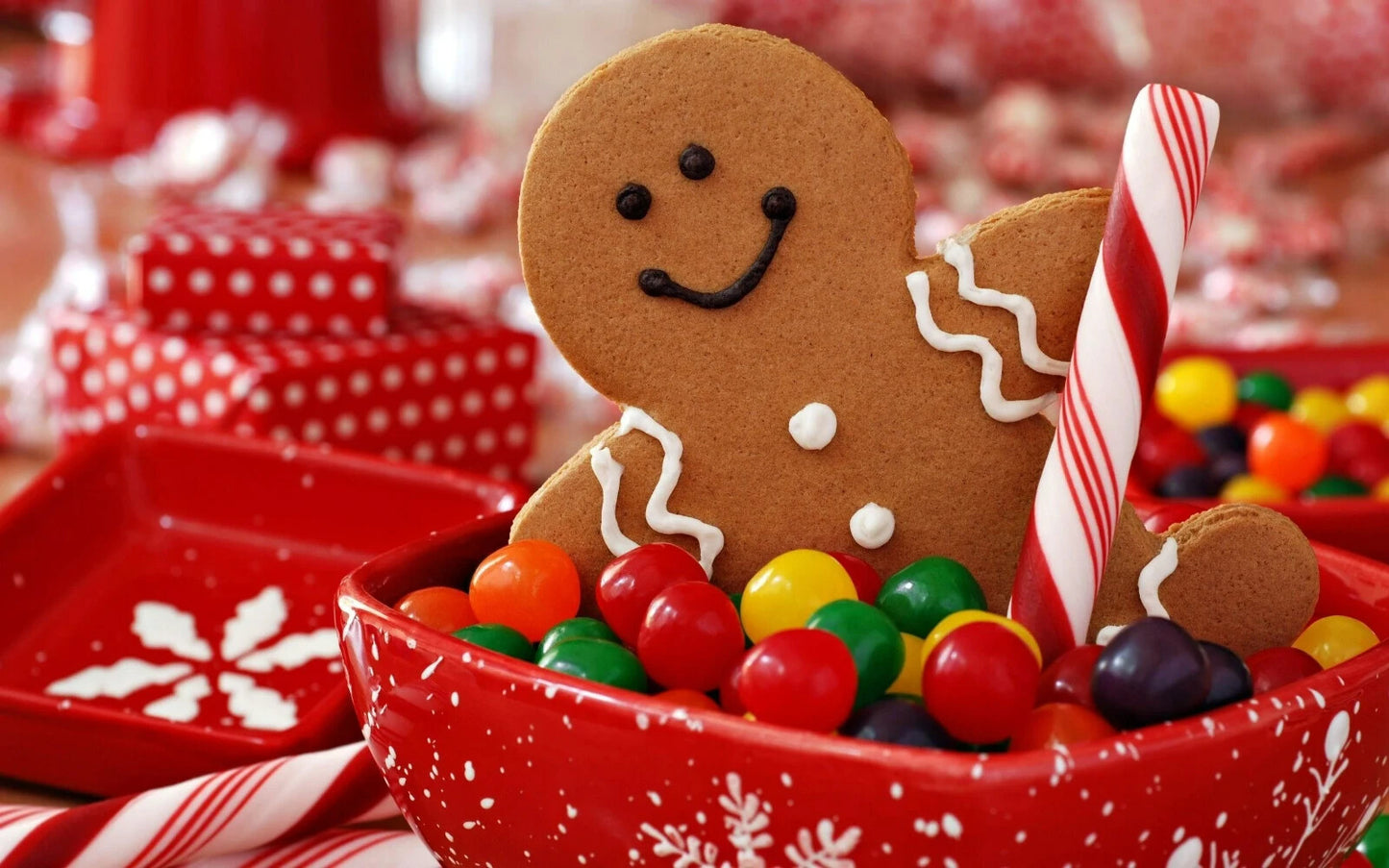 Festive Gingerbread Man Cookie | Christmas Sweets Photography | Holiday Kitchen Decor Poster - Photography Poster