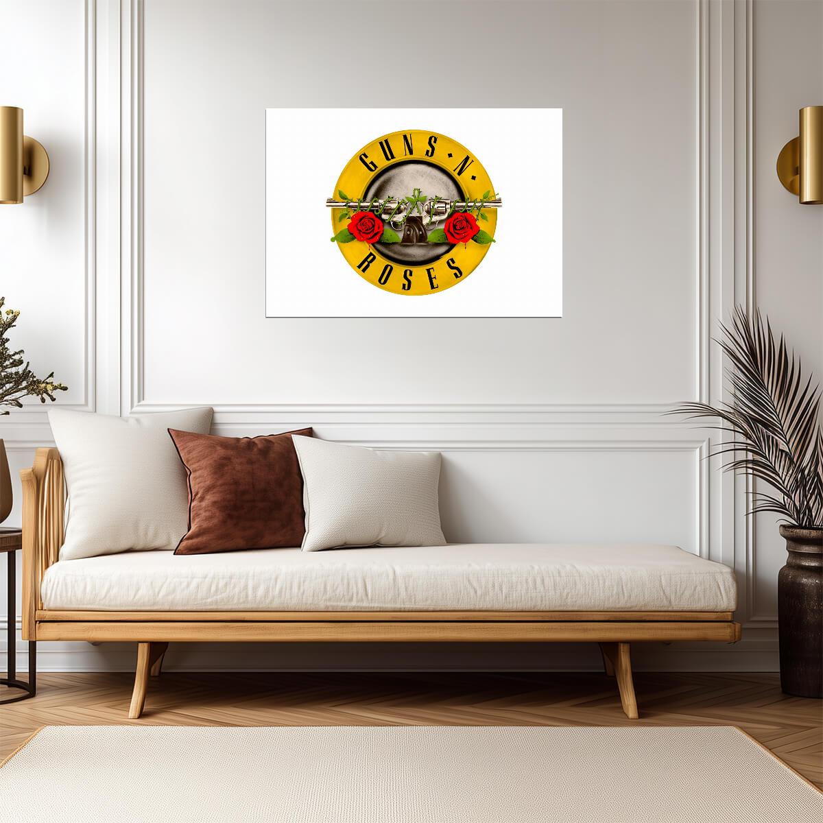 Guns N' Roses Classic Logo | Rock Band Poster | 80s Hard Rock Wall Art - Music Poster