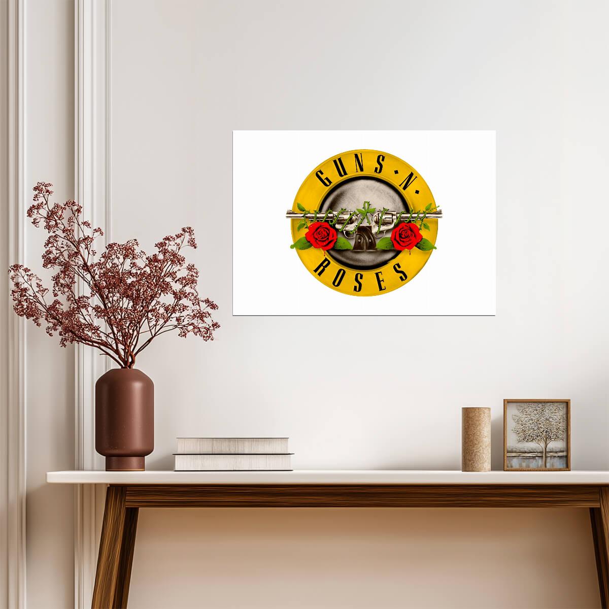Guns N' Roses Classic Logo | Rock Band Poster | 80s Hard Rock Wall Art - Music Poster