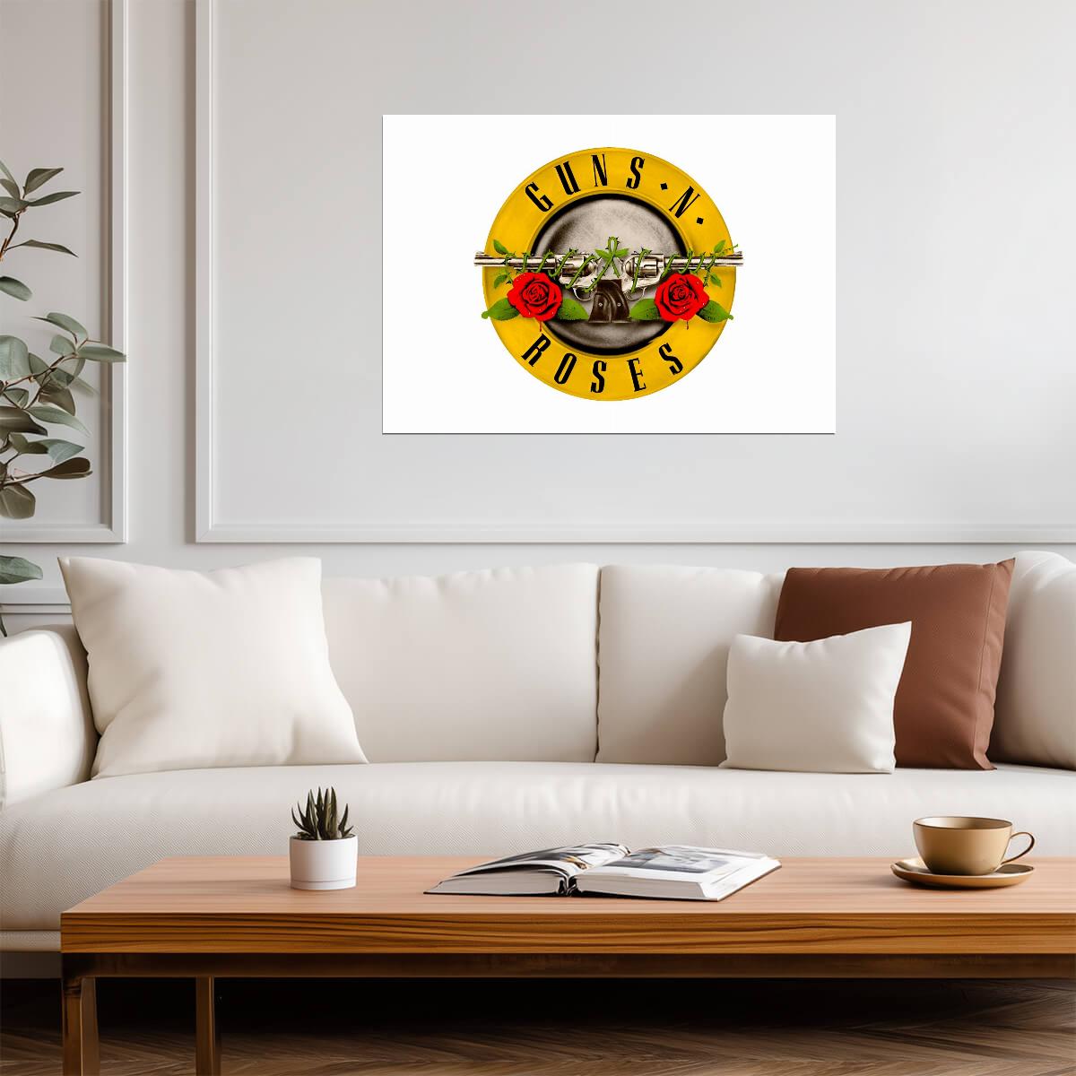 Guns N' Roses Classic Logo | Rock Band Poster | 80s Hard Rock Wall Art - Music Poster