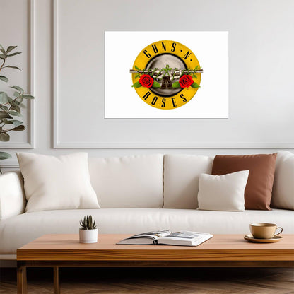 Guns N' Roses Classic Logo | Rock Band Poster | 80s Hard Rock Wall Art - Music Poster