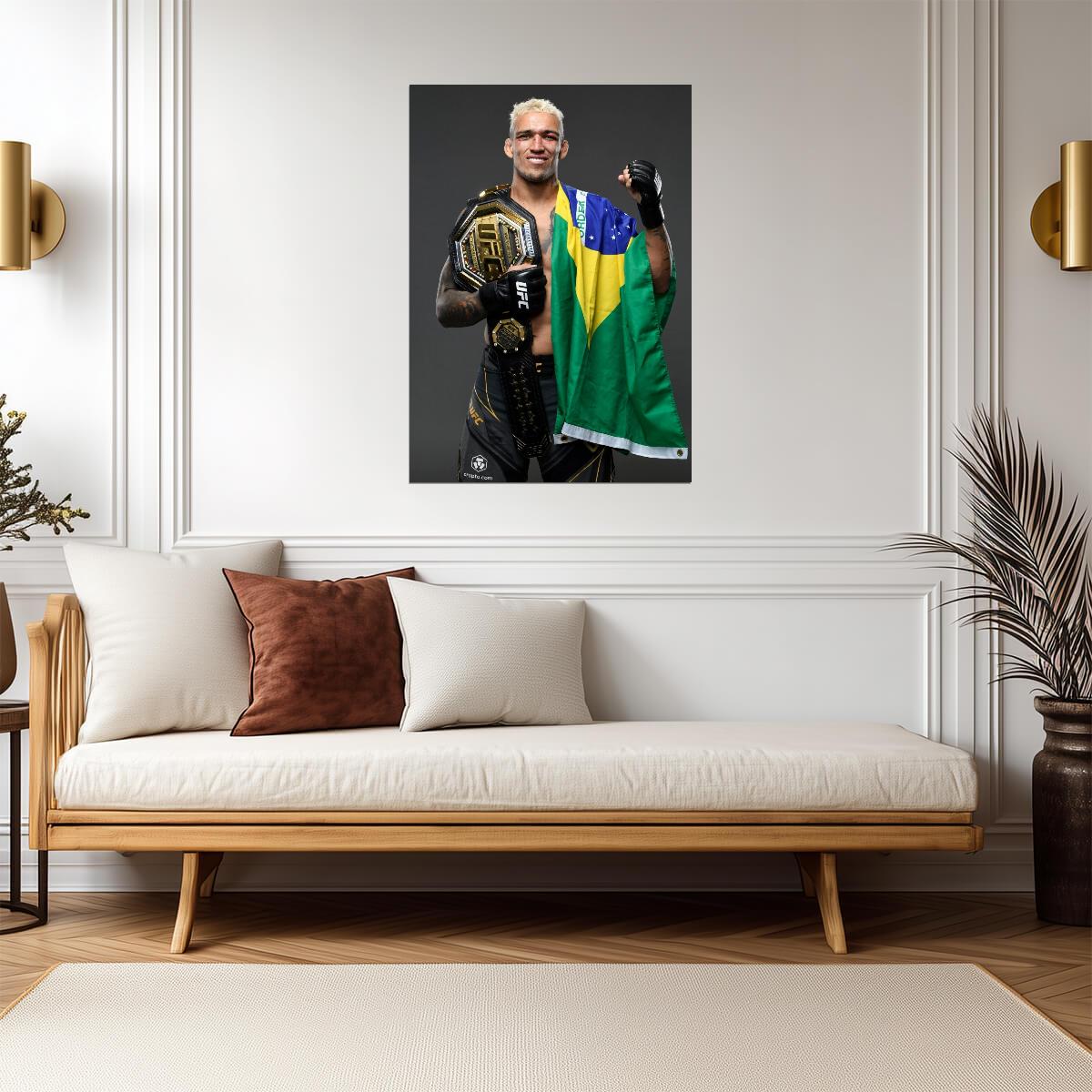 Charles Oliveira UFC Champion | MMA Fighter Poster | Brazilian Sports Legend Print - Sports Poster