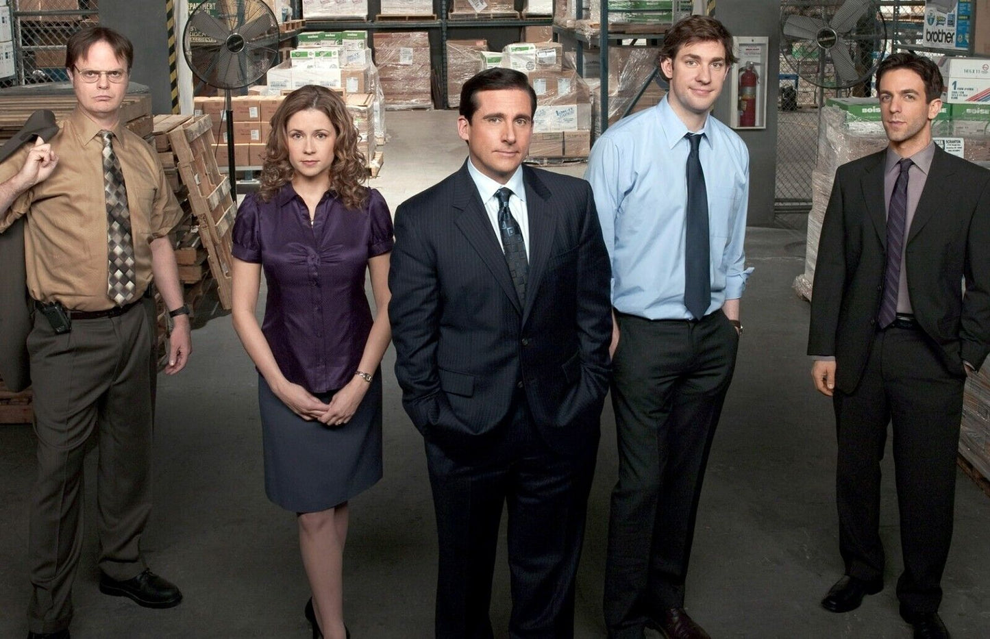The Office Cast in Dunder Mifflin Warehouse | Classic Sitcom Poster | TV Show Wall Art - Movies & TV Poster