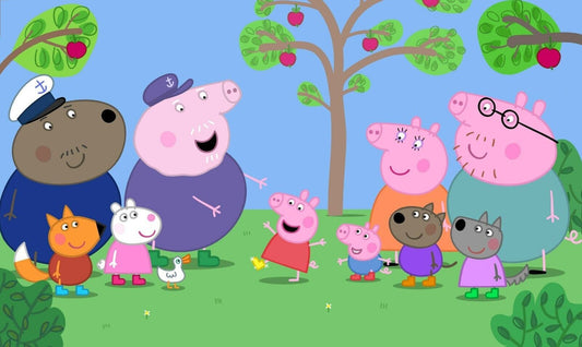 Peppa Pig and Friends in the Garden | Kids Cartoon TV Show Poster | Cheerful Nursery Art - Movies & TV Poster