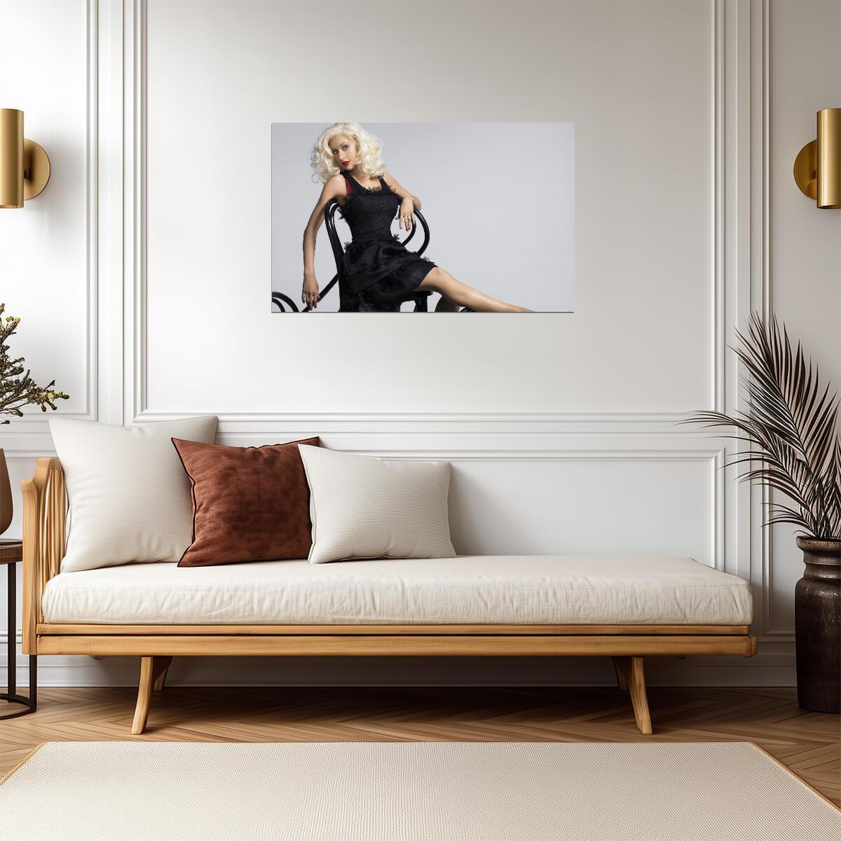 Christina Aguilera Glamour Photoshoot | Pop Star Portrait | Music Celebrity Poster - Music Poster