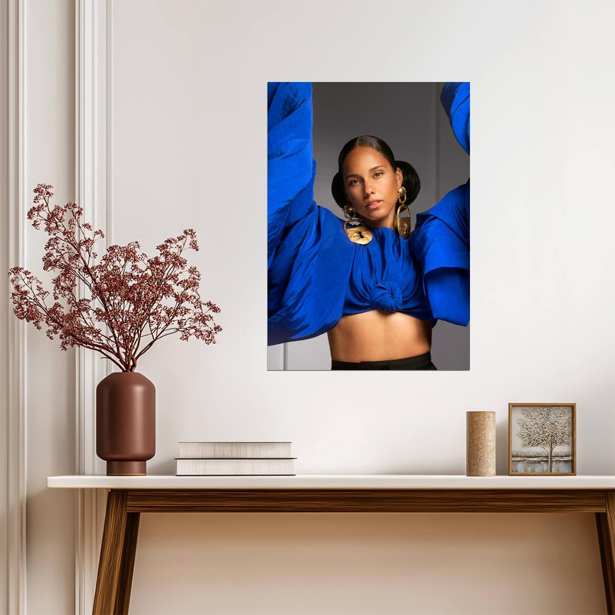 Alicia Keys | Vibrant Pop Art Style | Music Poster - Music Poster