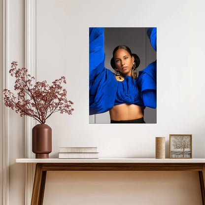 Alicia Keys | Vibrant Pop Art Style | Music Poster - Music Poster