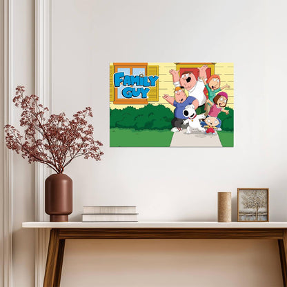 Family Guy The Griffin Family | Animated TV Show Poster | Adult Cartoon Comedy Art - Movies & TV Poster