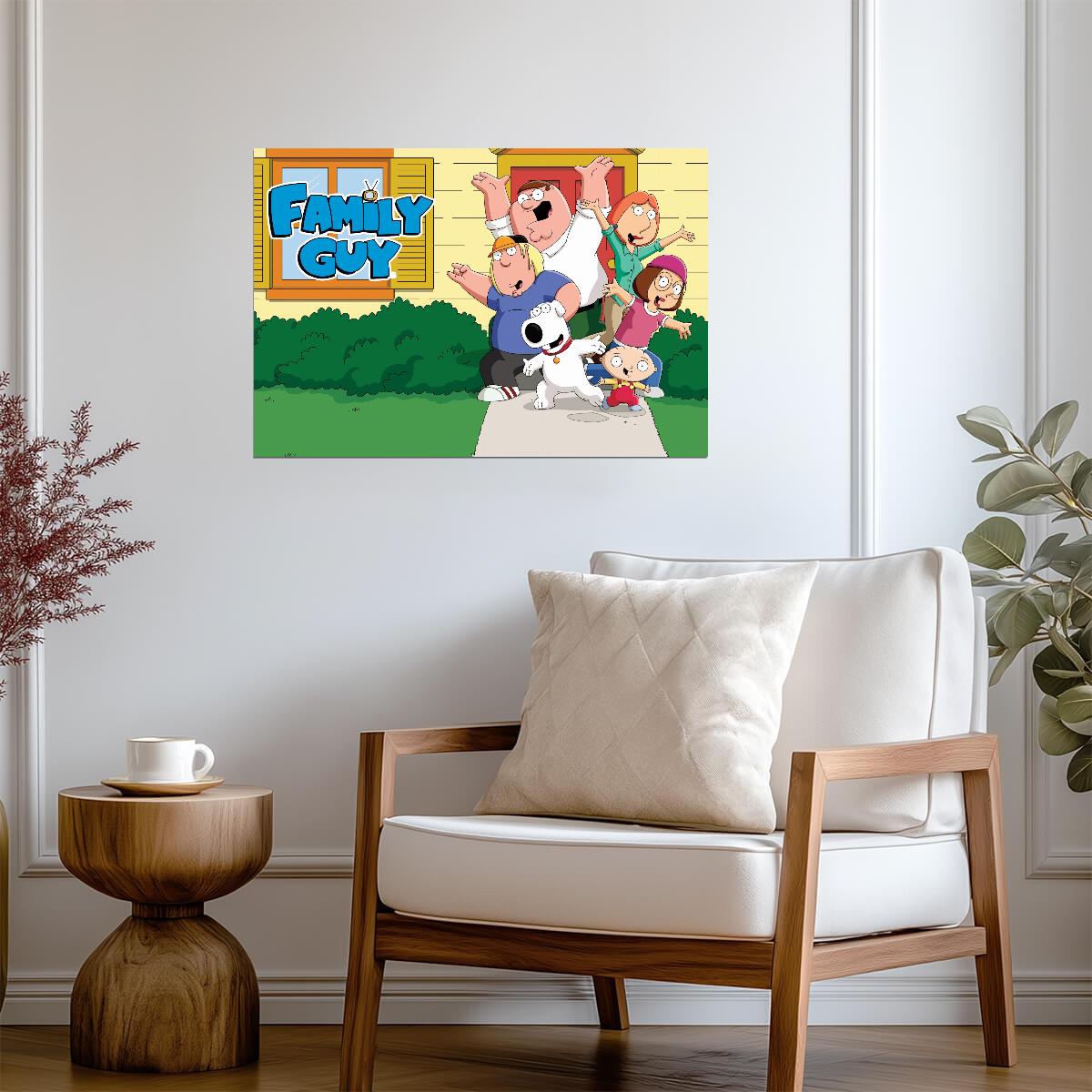 Family Guy The Griffin Family | Animated TV Show Poster | Adult Cartoon Comedy Art - Movies & TV Poster