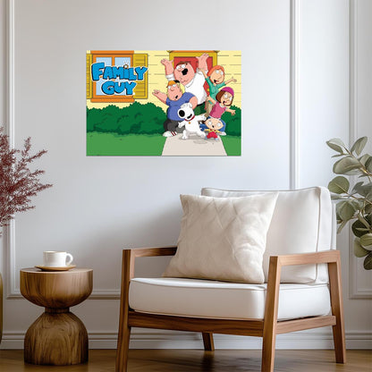 Family Guy The Griffin Family | Animated TV Show Poster | Adult Cartoon Comedy Art - Movies & TV Poster