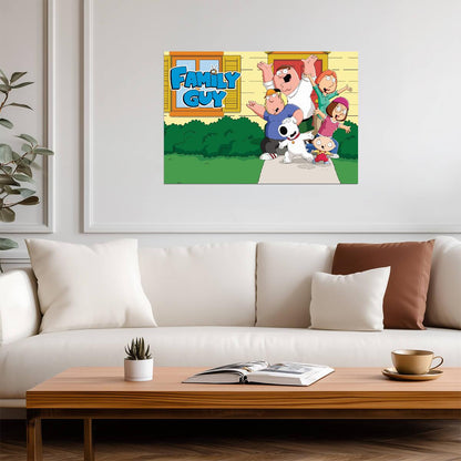 Family Guy The Griffin Family | Animated TV Show Poster | Adult Cartoon Comedy Art - Movies & TV Poster