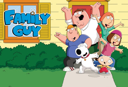 Family Guy The Griffin Family | Animated TV Show Poster | Adult Cartoon Comedy Art - Movies & TV Poster