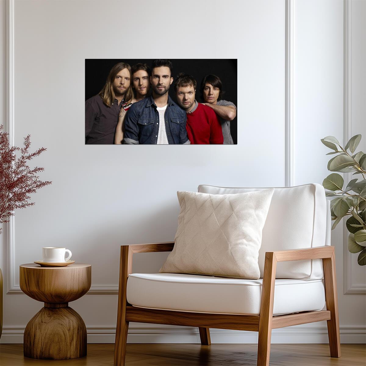 Maroon 5 Full Band Portrait | Pop Rock Music Poster | Modern Group Wall Art - Music Poster