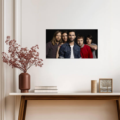Maroon 5 Full Band Portrait | Pop Rock Music Poster | Modern Group Wall Art - Music Poster