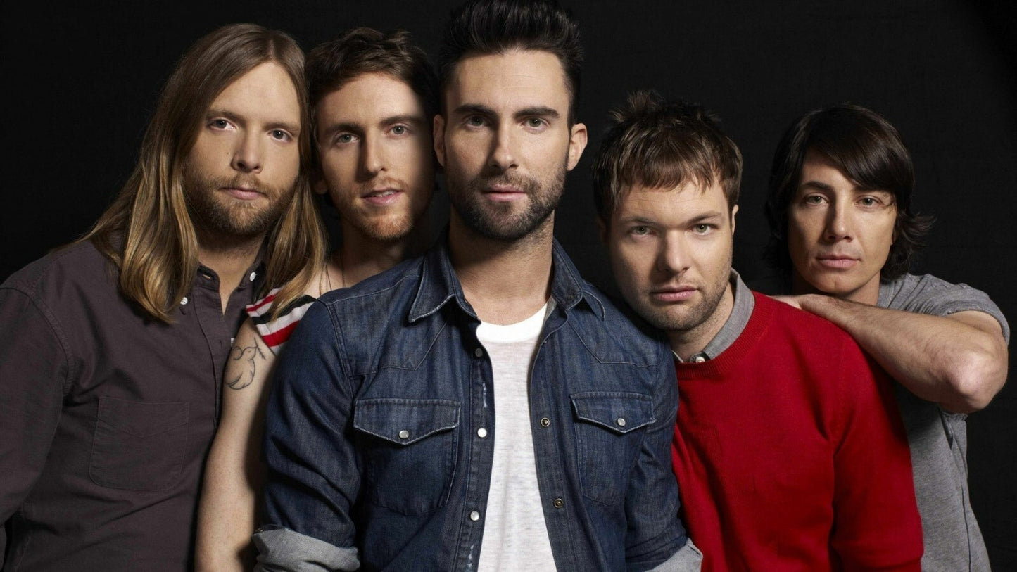 Maroon 5 Full Band Portrait | Pop Rock Music Poster | Modern Group Wall Art - Music Poster