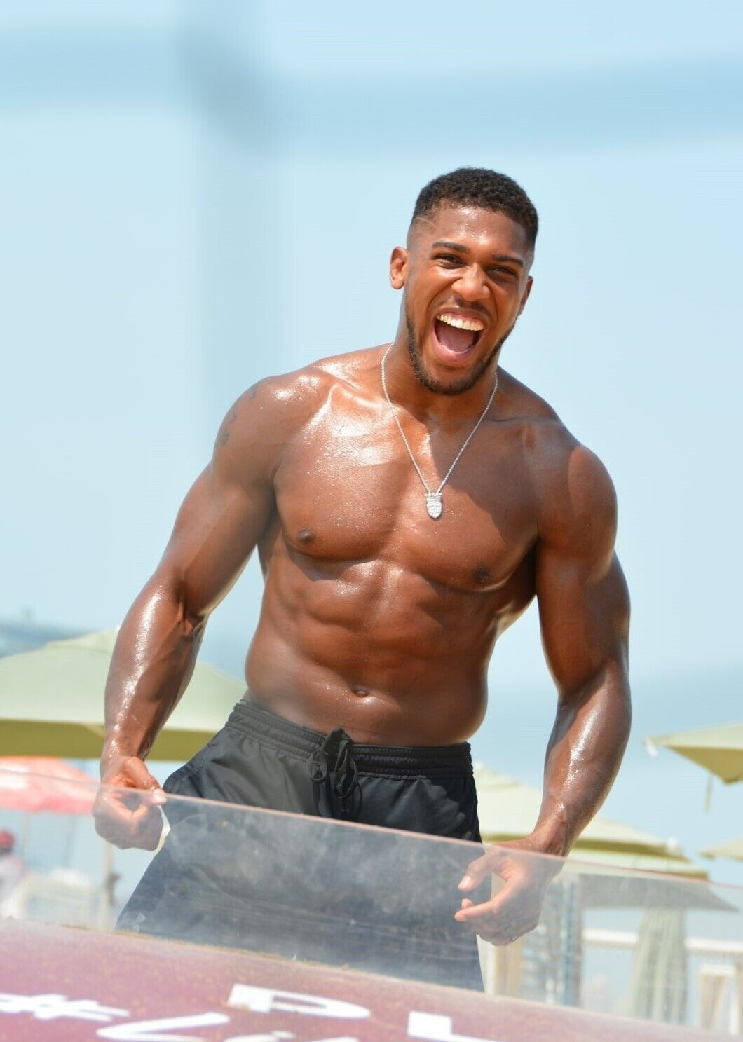 Anthony Joshua Powerful Physique | Heavyweight Boxing Legend Poster | Gym Motivation Wall Art - Sports Poster