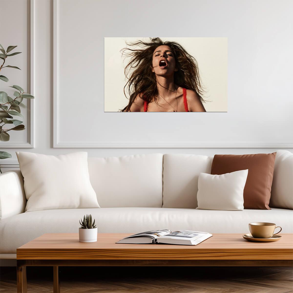Emily Ratajkowski Fashion Portrait | Celebrity Wall Art | Sexy Model Poster - Celebrities Poster