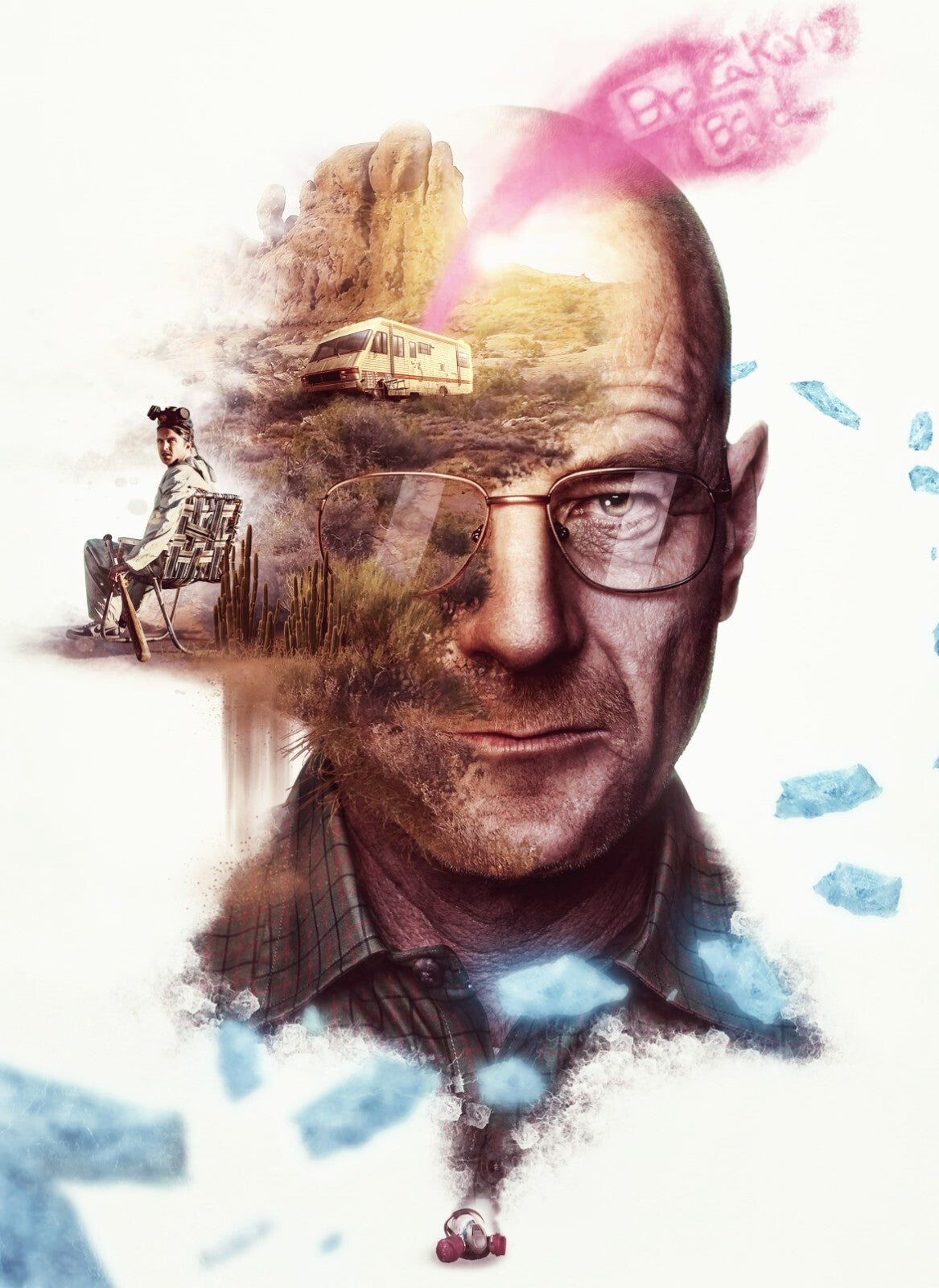 Breaking Bad Walter White as Heisenberg | TV Show Art Print | Crime Drama Series Poster - Movies & TV Poster