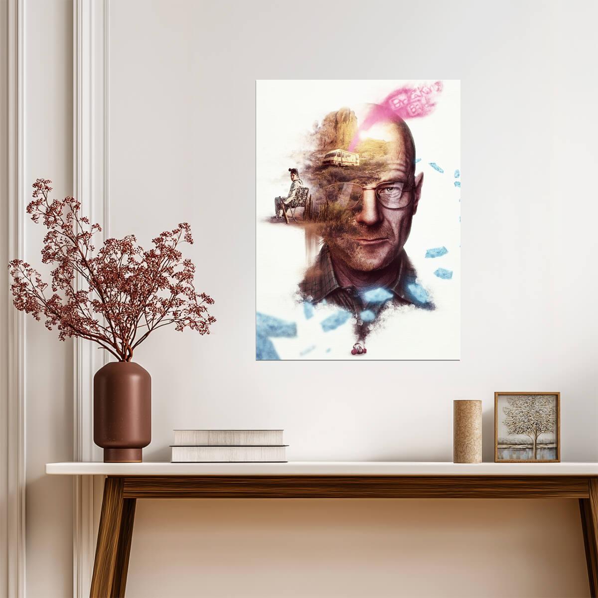 Breaking Bad Walter White as Heisenberg | TV Show Art Print | Crime Drama Series Poster - Movies & TV Poster