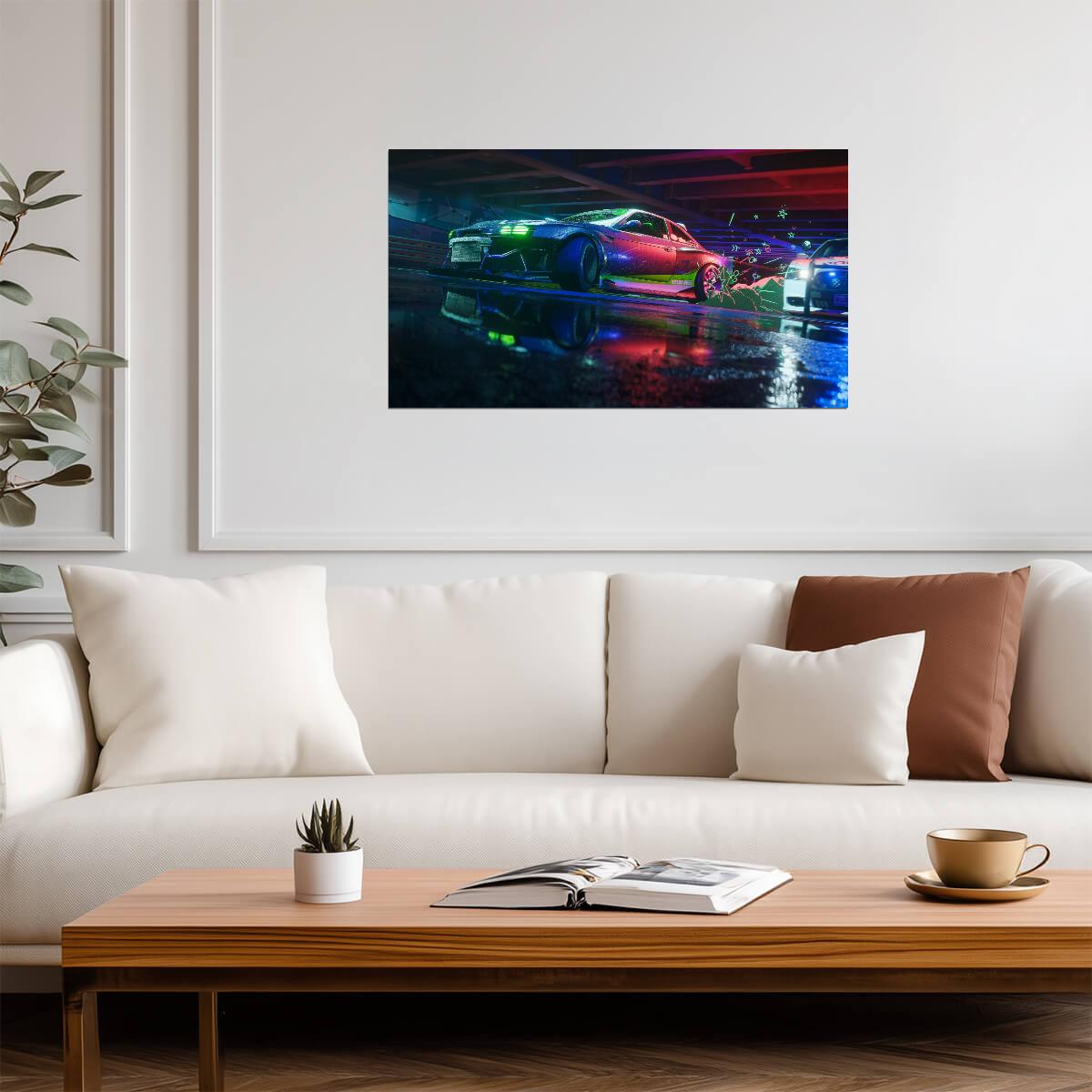 Need For Speed Unbound Nissan Silvia S13 Drift | JDM Tuner Car Poster | Cel-Shaded Street Racing Art - Video Games Poster