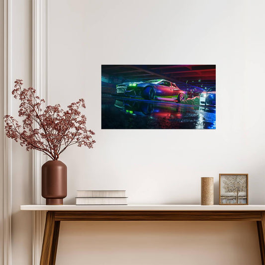 Need For Speed Unbound Nissan Silvia S13 Drift | JDM Tuner Car Poster | Cel-Shaded Street Racing Art - Video Games Poster