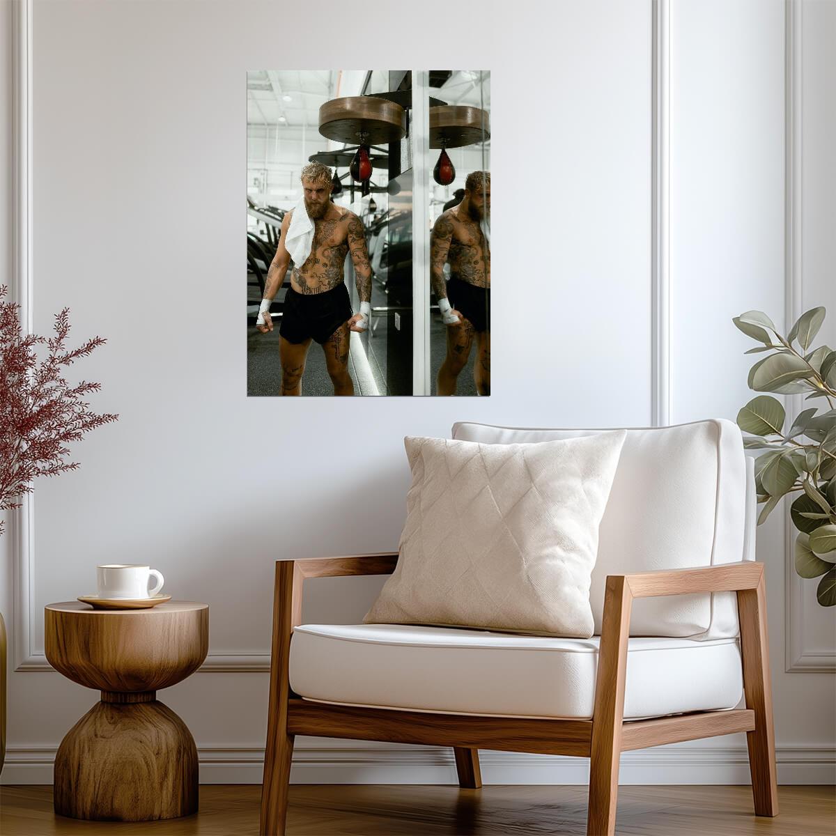 Jake Paul Boxing Training | Motivational Gym Poster | Combat Sports Wall Art - Sports Poster