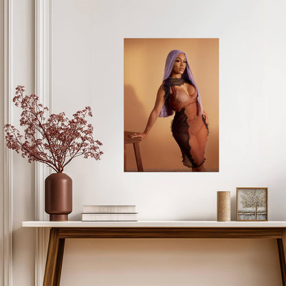 Saweetie Fashion Photoshoot | Female Rapper Poster | Sexy Music Wall Art - Music Poster