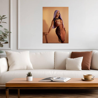 Saweetie Fashion Photoshoot | Female Rapper Poster | Sexy Music Wall Art - Music Poster