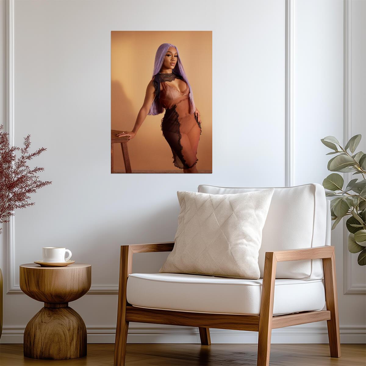 Saweetie Fashion Photoshoot | Female Rapper Poster | Sexy Music Wall Art - Music Poster
