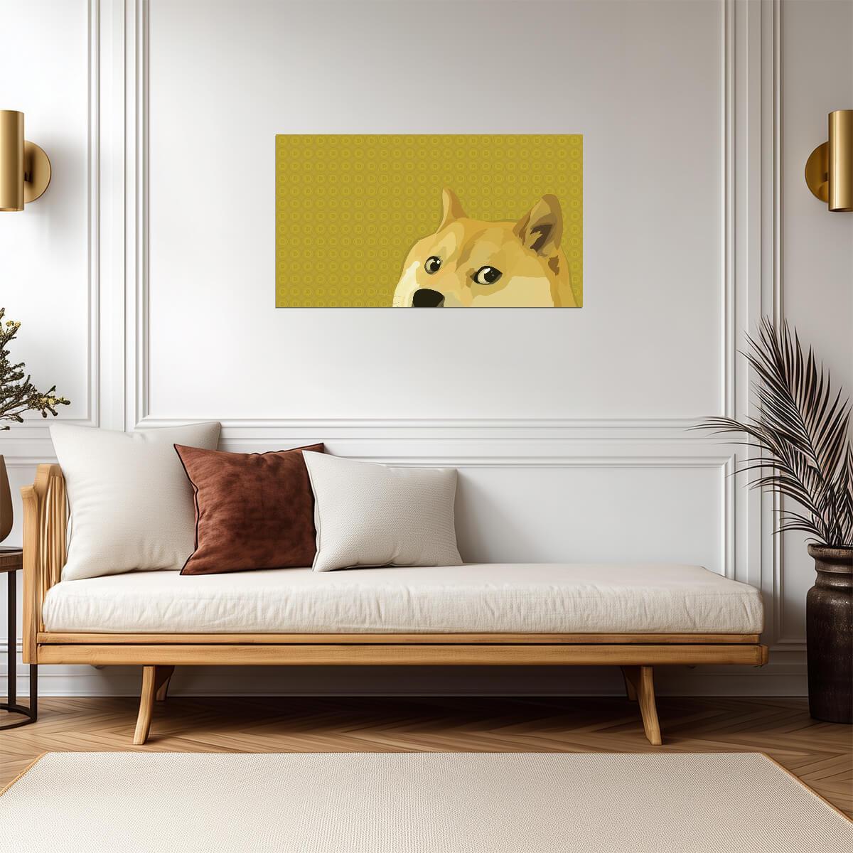 Dogecoin | Cryptocurrency Logo | Finance Poster - Graphic & Art Poster