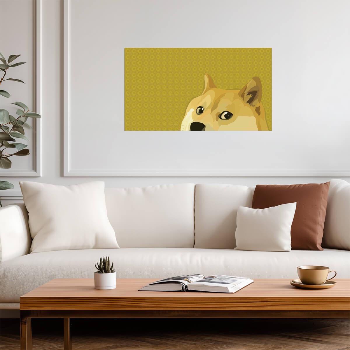 Dogecoin | Cryptocurrency Logo | Finance Poster - Graphic & Art Poster
