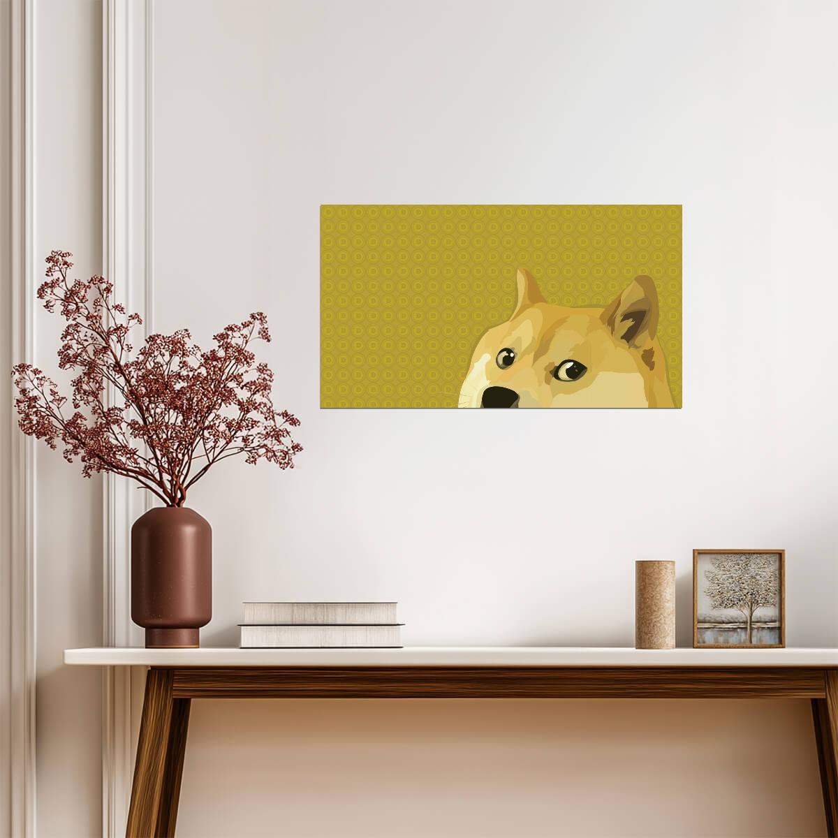 Dogecoin | Cryptocurrency Logo | Finance Poster - Graphic & Art Poster