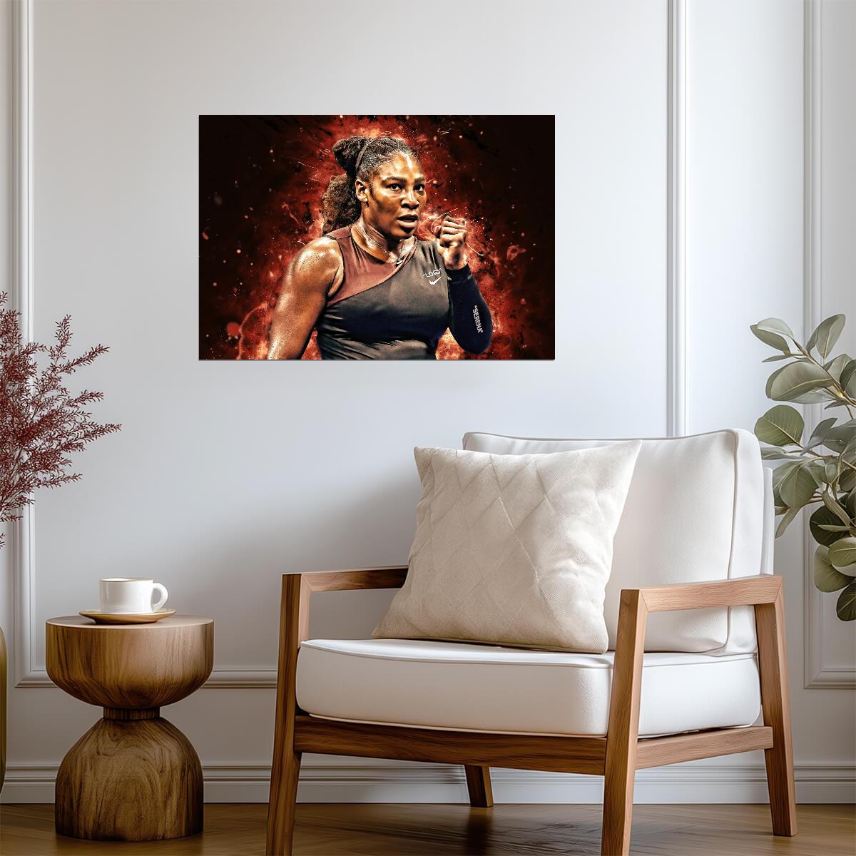 Serena Williams Fierce Celebration | Tennis Poster | Sports Legend Wall Art - Sports Poster