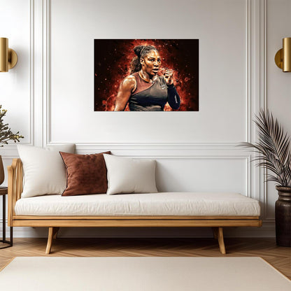 Serena Williams Fierce Celebration | Tennis Poster | Sports Legend Wall Art - Sports Poster