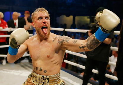 Jake Paul In Action | Professional Boxing Poster | Intense Combat Sports Photo - Sports Poster