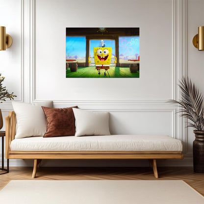 The SpongeBob Movie Sponge on the Run | Happy Spongebob | 3D Animated Film Poster - Movies & TV Poster