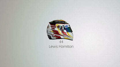Lewis Hamilton #44 | Mercedes F1 Racing Poster | Motorsport Legend Helmet Art - Sports Poster