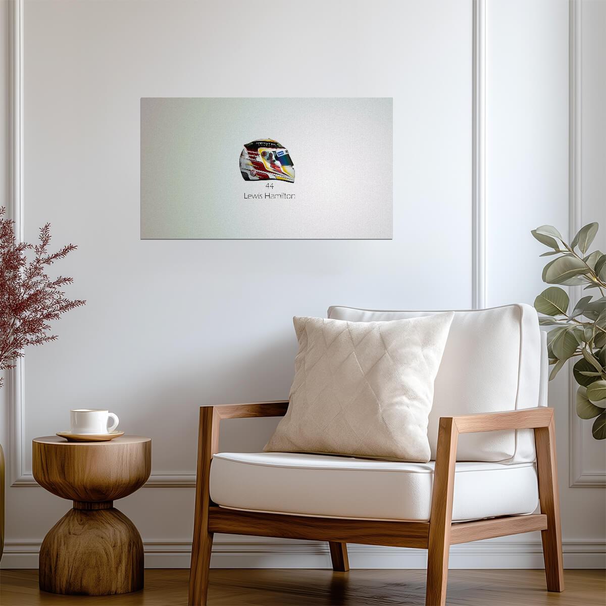 Lewis Hamilton #44 | Mercedes F1 Racing Poster | Motorsport Legend Helmet Art - Sports Poster