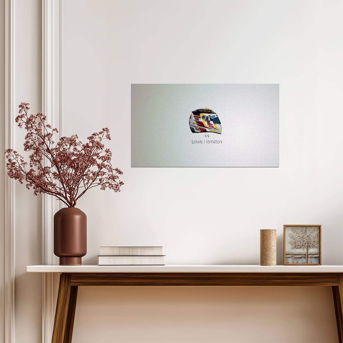 Lewis Hamilton #44 | Mercedes F1 Racing Poster | Motorsport Legend Helmet Art - Sports Poster