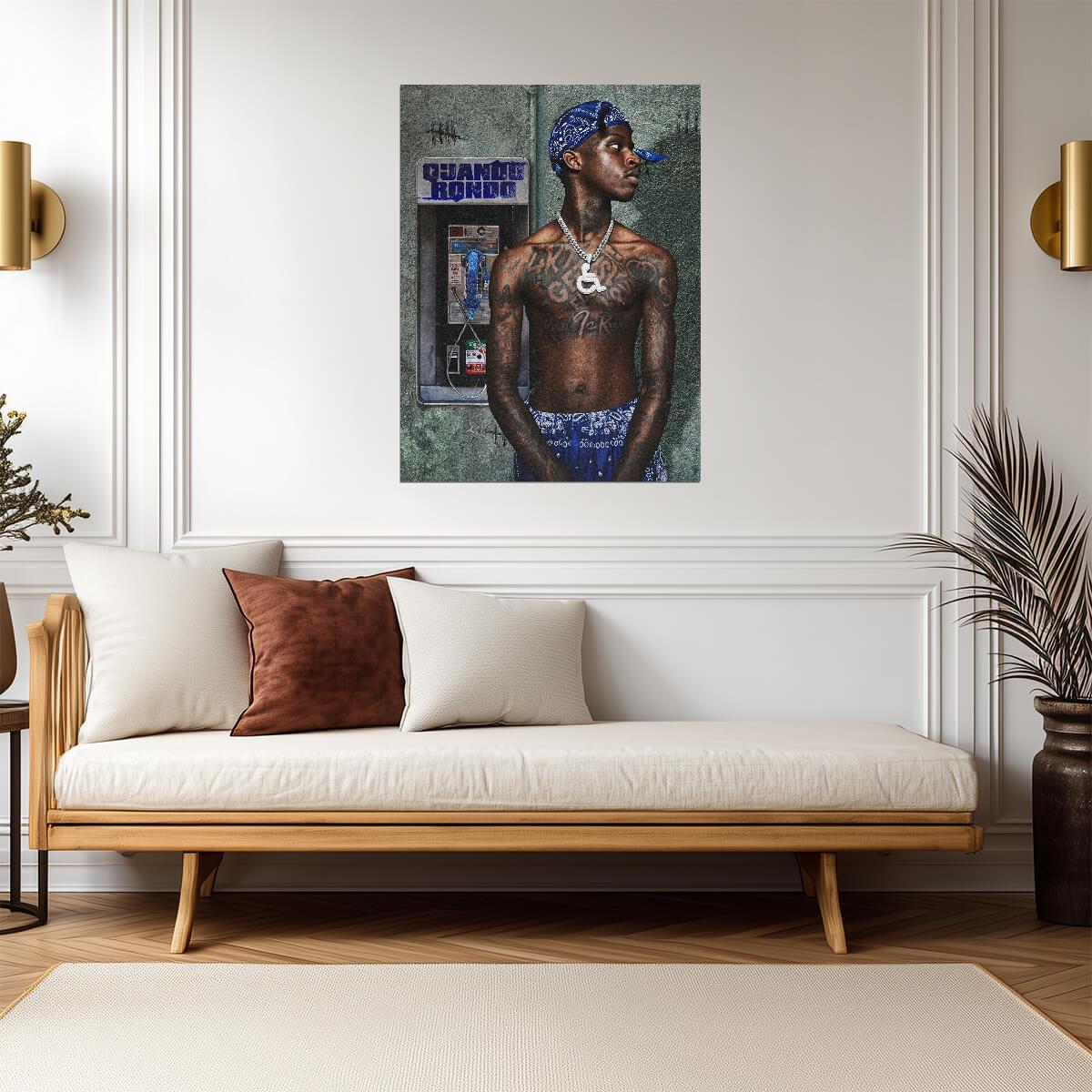 Quando Rondo Collect Calls | Hip Hop Music Poster | Modern Rapper Wall Art - Music Poster