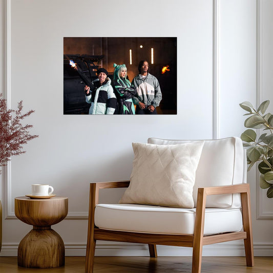 N-Dubz Edgy Photoshoot | British Hip Hop Group Poster | Modern Music Wall Art - Music Poster