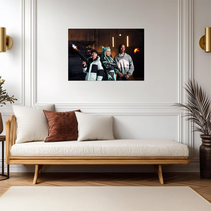 N-Dubz Edgy Photoshoot | British Hip Hop Group Poster | Modern Music Wall Art - Music Poster