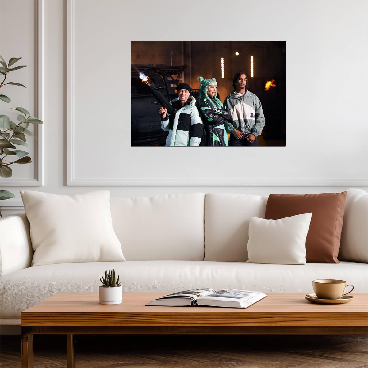 N-Dubz Edgy Photoshoot | British Hip Hop Group Poster | Modern Music Wall Art - Music Poster