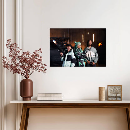 N-Dubz Edgy Photoshoot | British Hip Hop Group Poster | Modern Music Wall Art - Music Poster